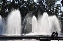 A famosa estátua de David, na Plaza Rio de Janeiro, centro do bairro de Roma, na Cidade do México, capital do país